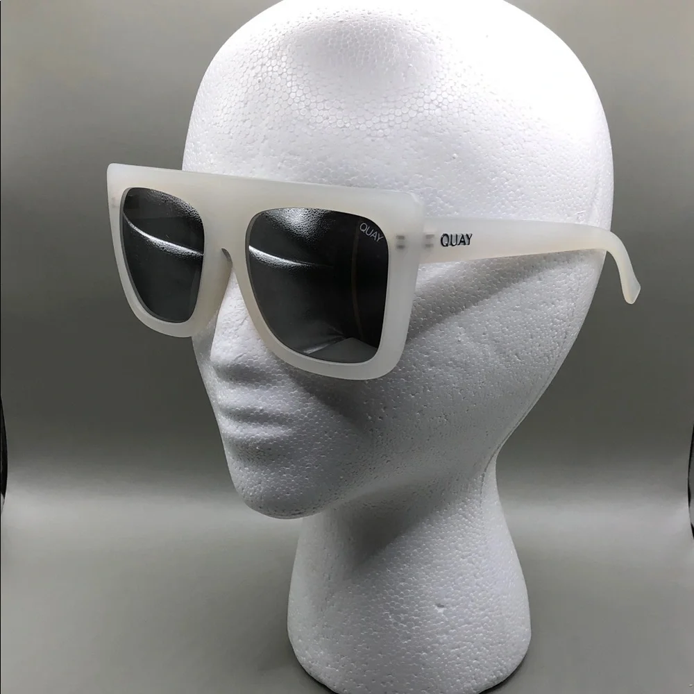 Quay Australia Cafe Racer Frost Sunglasses Square Oversized